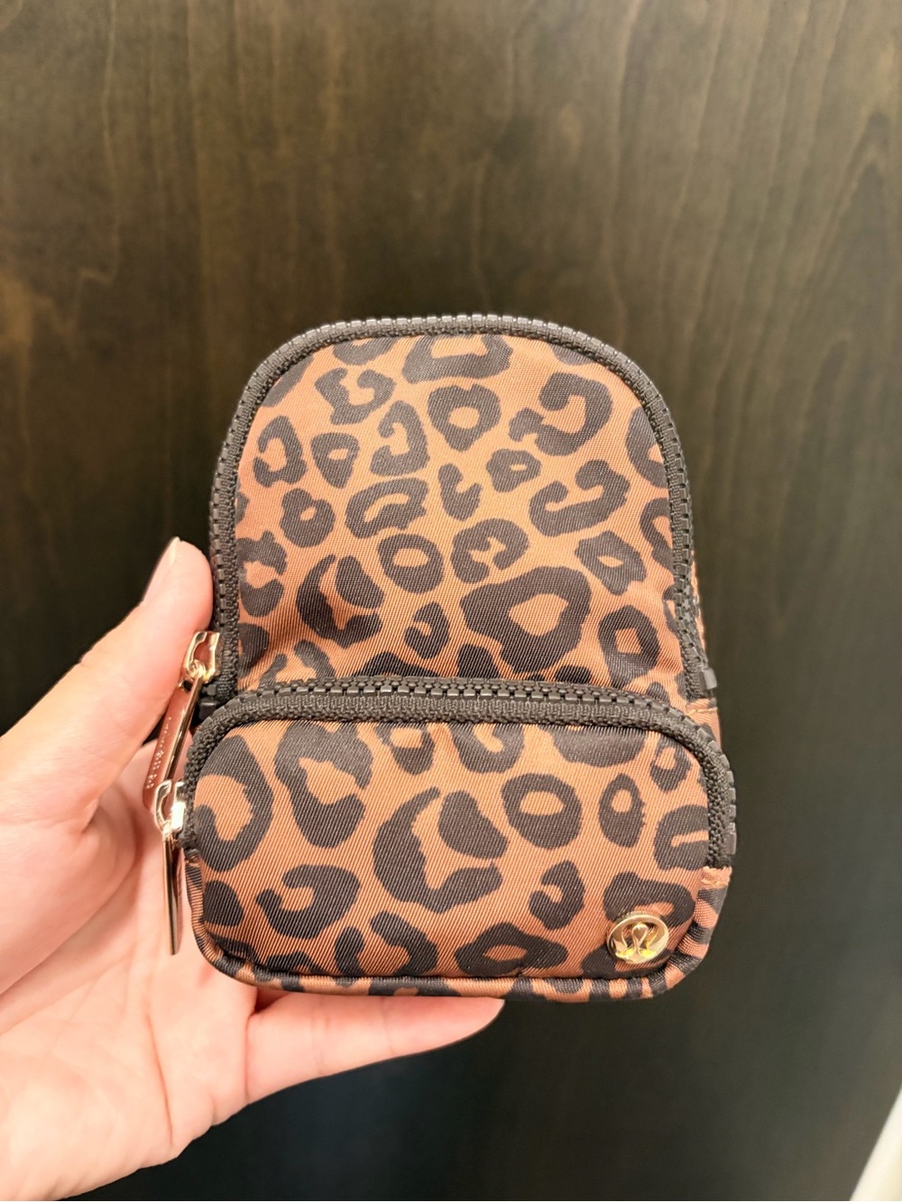 Lululemon leopard mini backpack charm